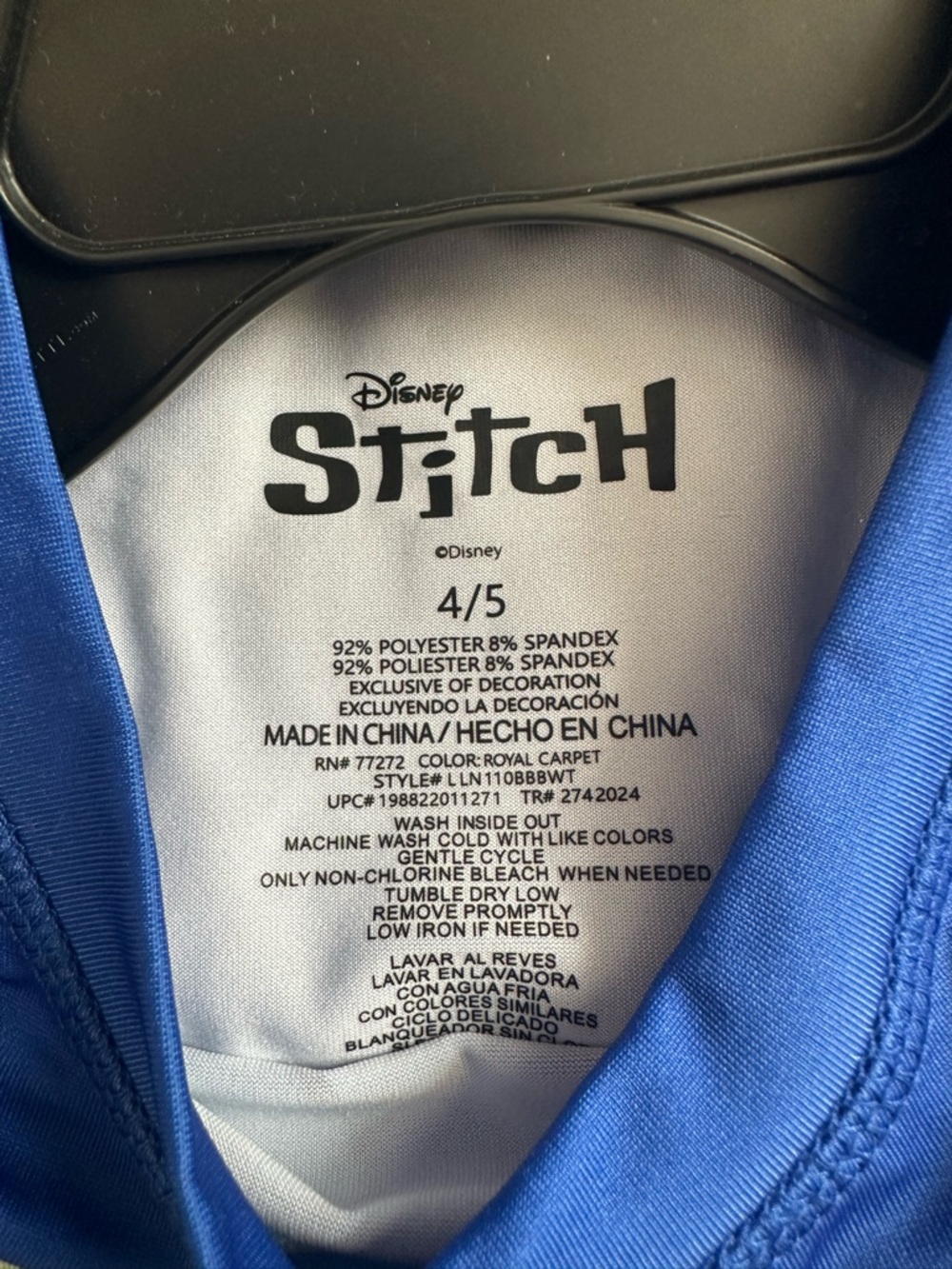 NWTS Boys Disney Lilo & Stitch Blue 'Catching Waves' Rash Guard Swim Top Sz 4/5 - Picture 5 of 6